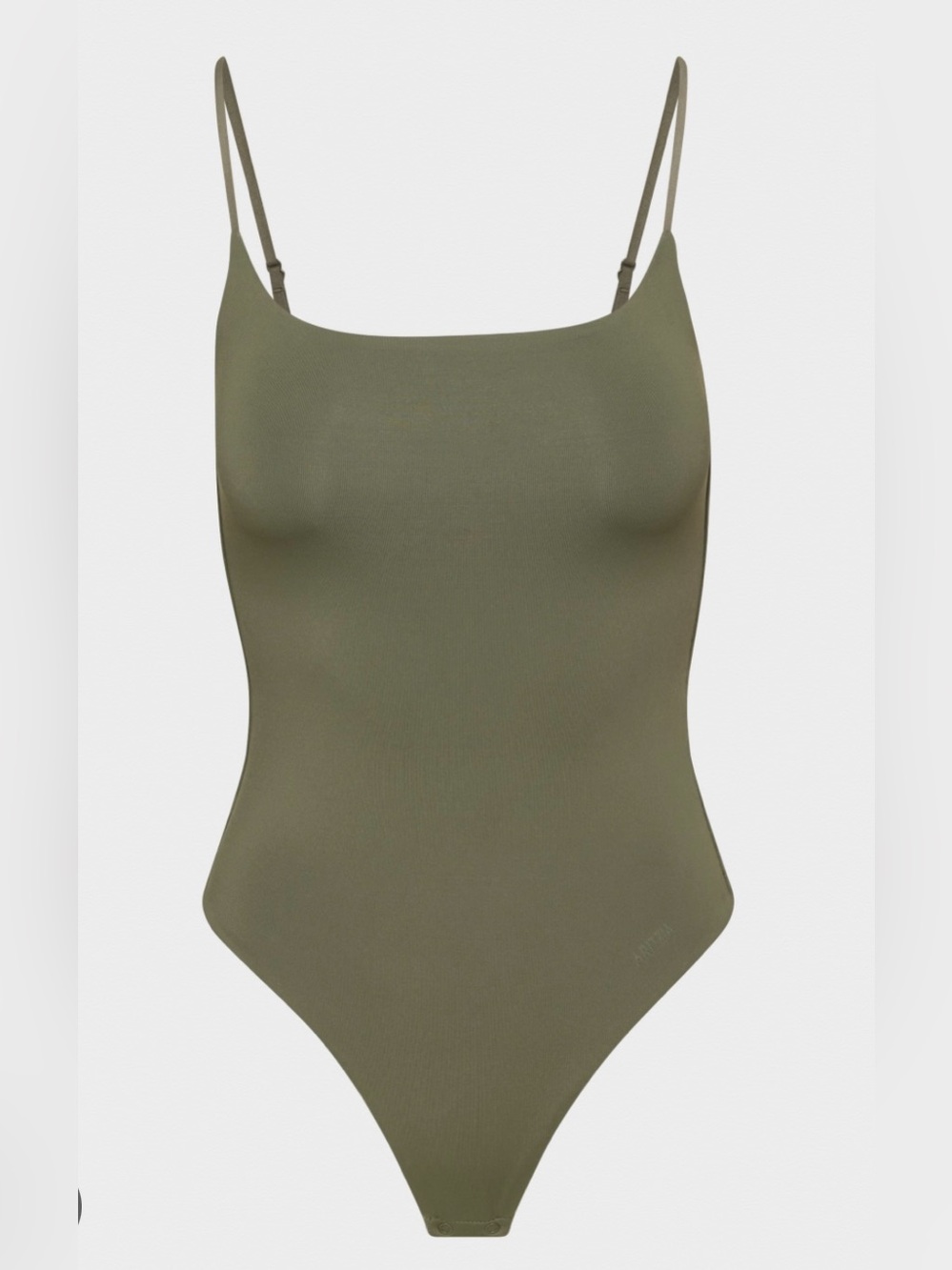 Aritzia Olive Green Contour Seamless Scoop Neck Bodysuit NWOT